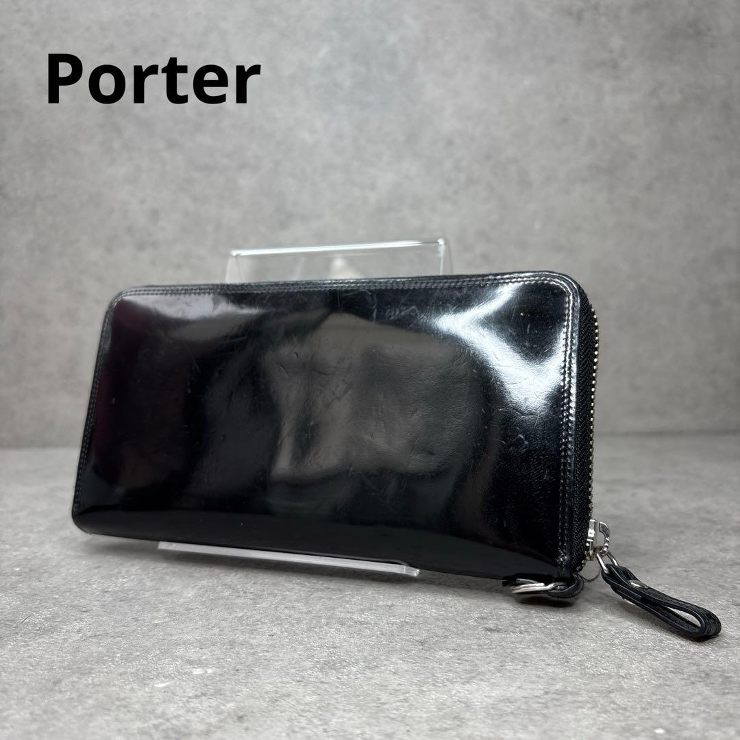 激レア美品！Porter ポーター　 最上級　馬革　ブラック　ジッパー　長財布