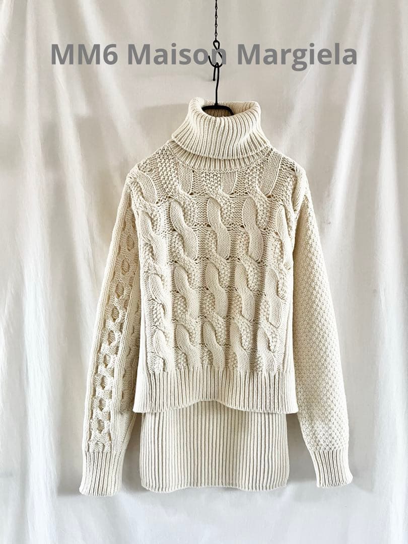 MM6 Maison Margielaマルジェラ ケーブルタートルネックニット