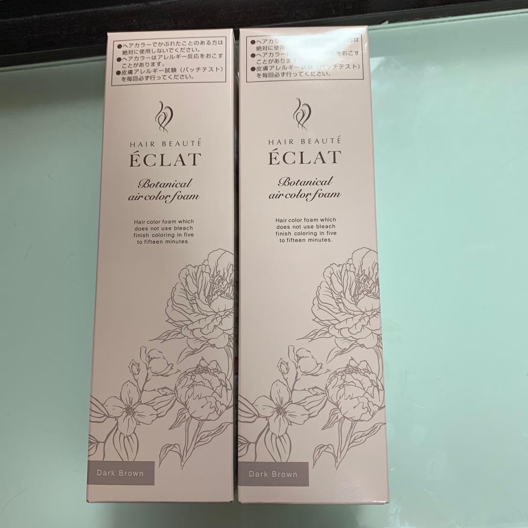 ヘアボーテエクラ　ボタニカル エアカラーフォームup　ダークブラウン　２本セット