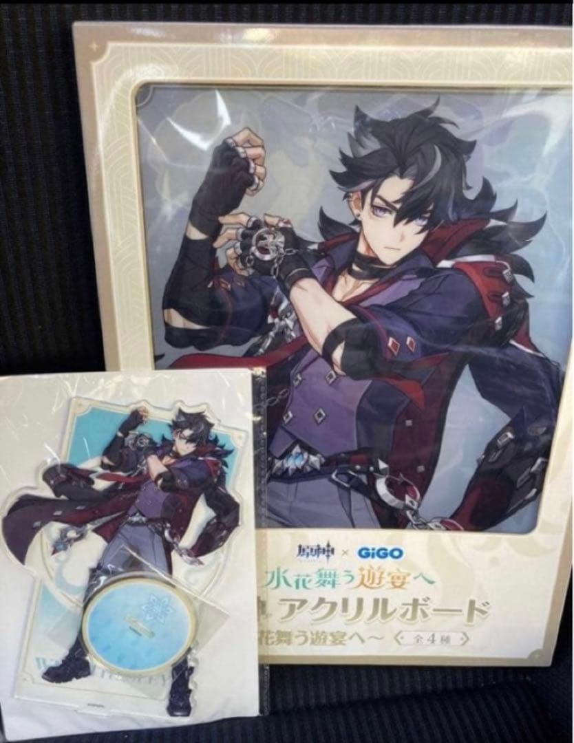 原神 水花舞う遊宴へ アクリルボード アクリルスタンド リオセスリ2点