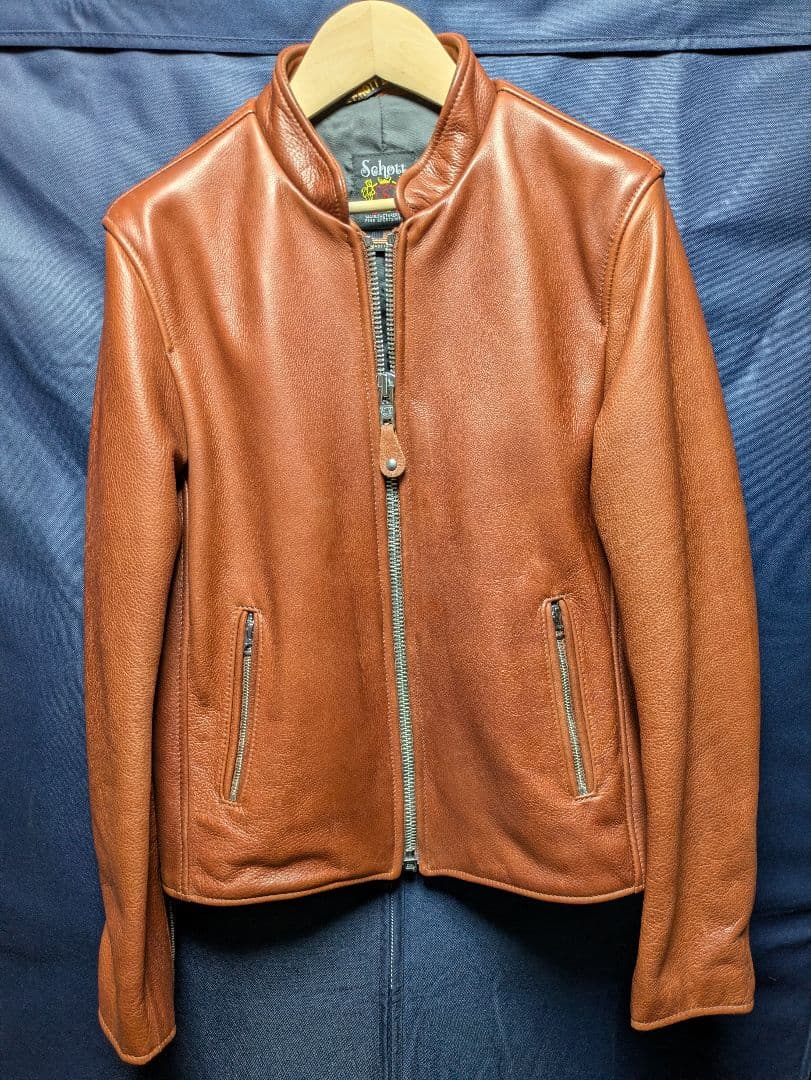 ショット 551US ニューネイキッド 36 シングルライダース 中古・古着通販】Schott (ショット) ニューネイキッドシングル