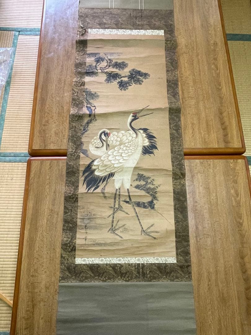 鶴の掛け軸