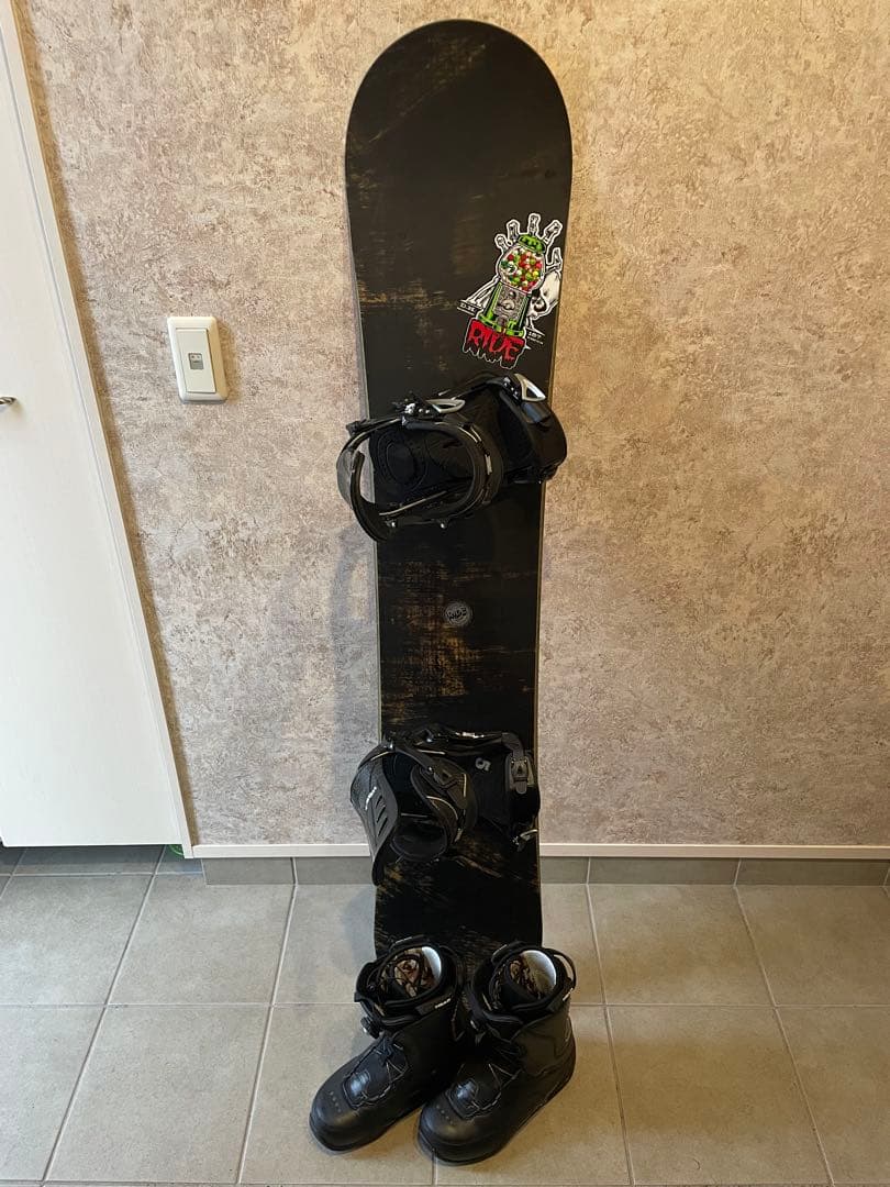 RIDE スノーボード 157 HEAD ビンディング　ブーツ27　セット HEAD（ヘッド） スノーボード 3点セット ダブルキャンバー STOMP-TRUE