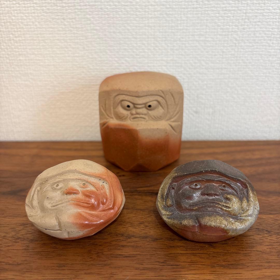 備前焼　だるま　3個