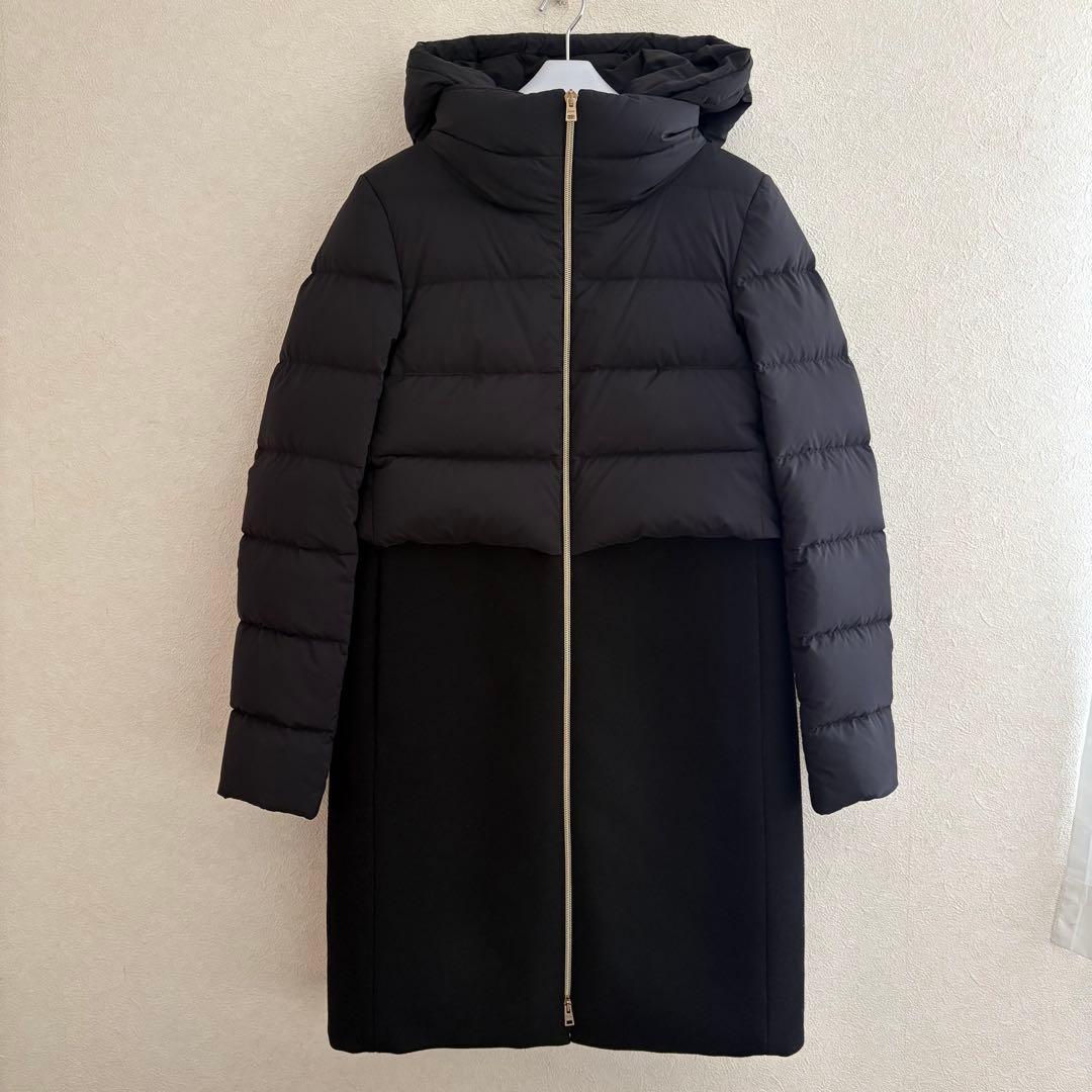 ヘルノ　HERNO ダウン　コート　コンビネーション　レディース　ブラック