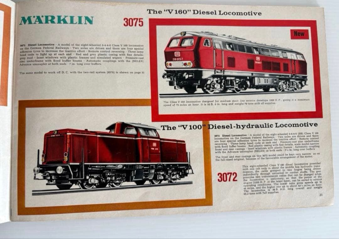 メルクリン 西ドイツ国鉄 V216型 (160型) 電気機関車 3075 完動品