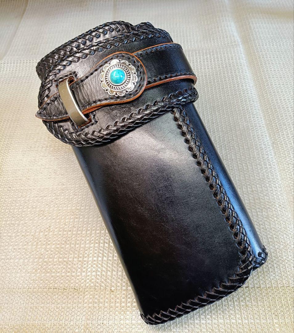 重厚 肉厚 ライダースウォレット バイカーズウォレット ロングウォレット 長財布 送料無料】カービング 長財布 レザー 牛革 ライダースウォレット