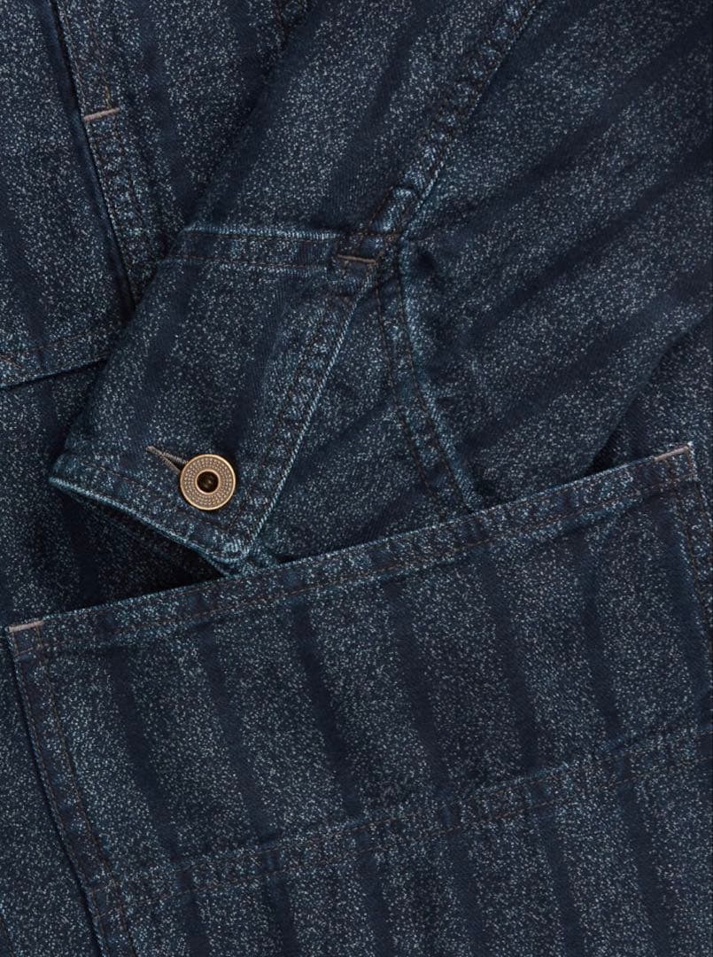 新品*RRL*インディゴ ストライプド ツイル シャツ ジャケット * XS