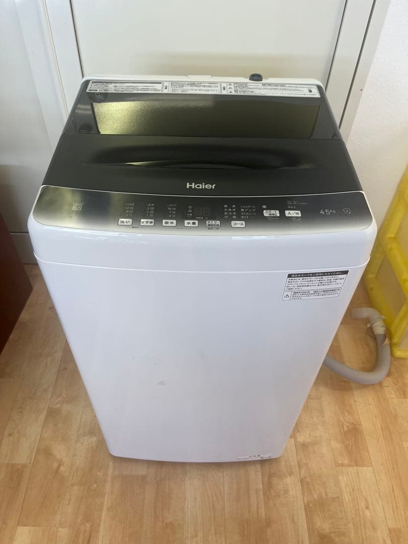 【美品】Haier 2023年式 4.5kg 全自動洗濯機 JW-U45LK