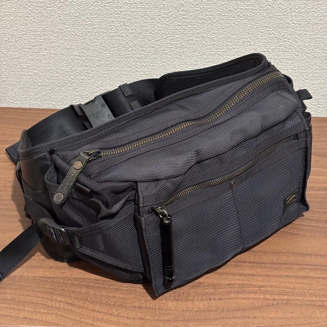 PORTERポーター ヒート ウエストバッグ ボディバッグ L マグライト付き