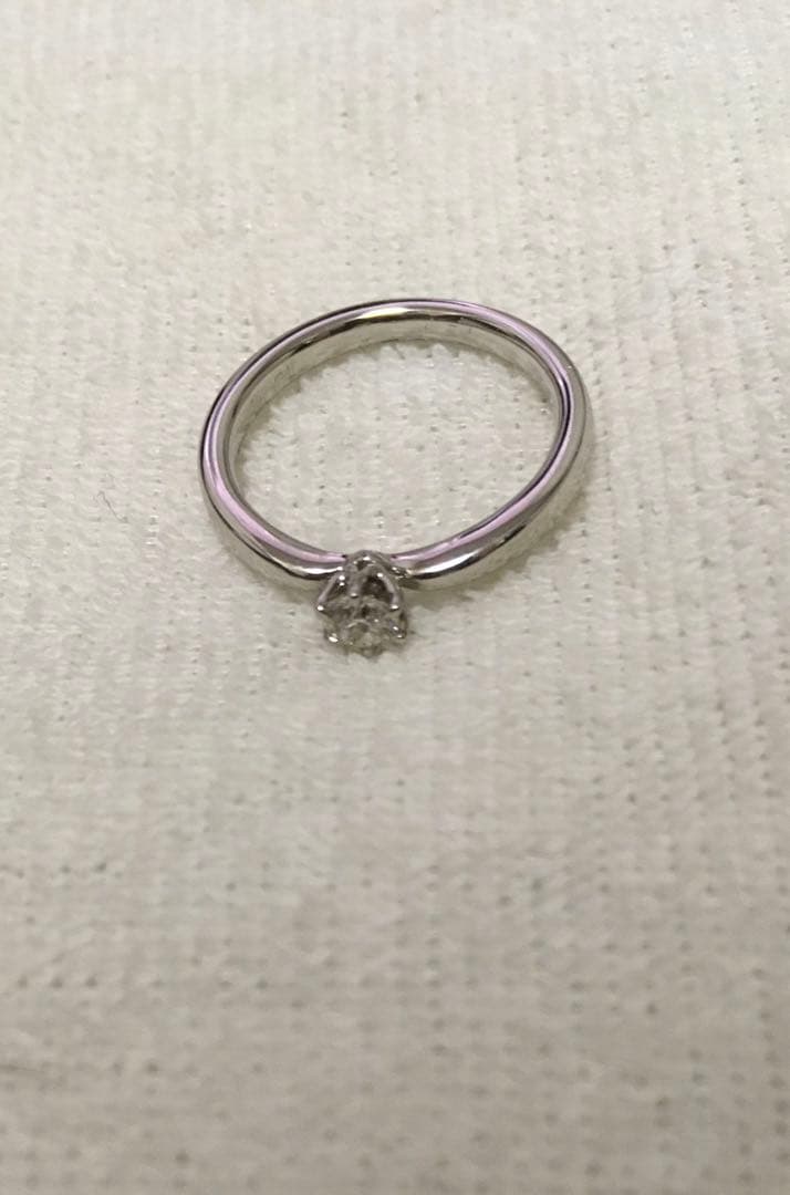 【永久保証書あり】4℃ Pt950 ダイヤモンド リング 0.15ct