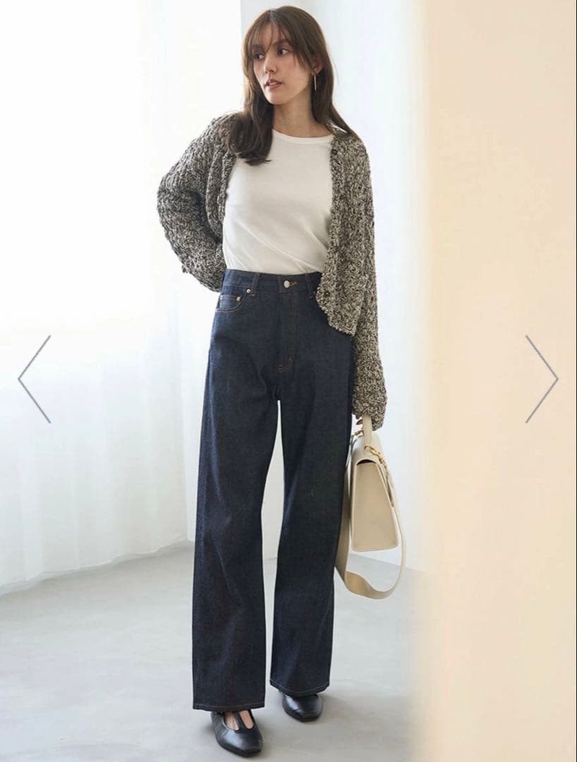 《新品》MilaOwenセルビッチ ワイドストレート デニムパンツ サイズ0