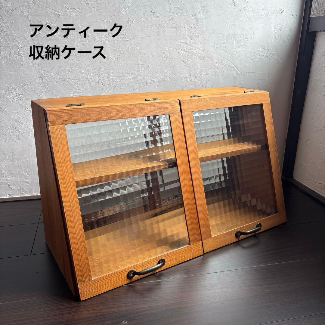 木製 キッチン 収納 ショーケース 収納ラック 調味料 レトロ アンティーク