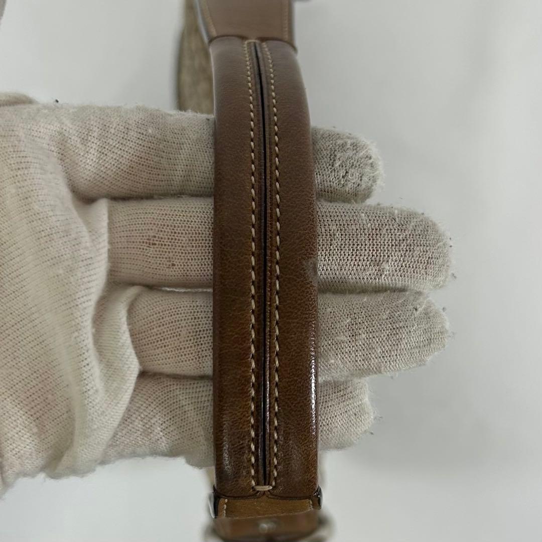 美品/保存袋付】コーチ 6818 シグネチャー ワンハンドバッグ 肩掛け 茶