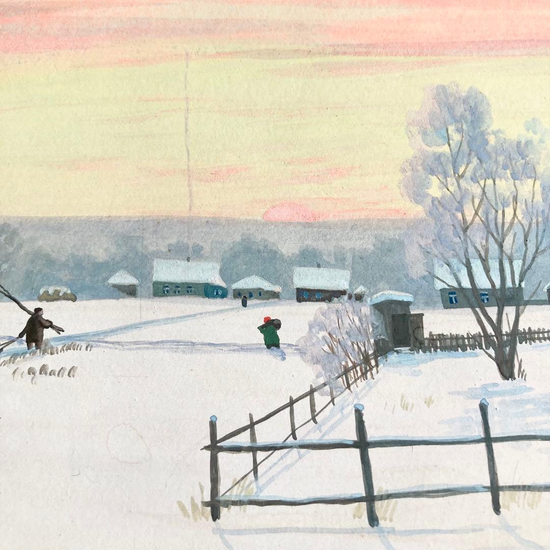 絵画】 ロシアの雪景色 2点 - メルカリ
