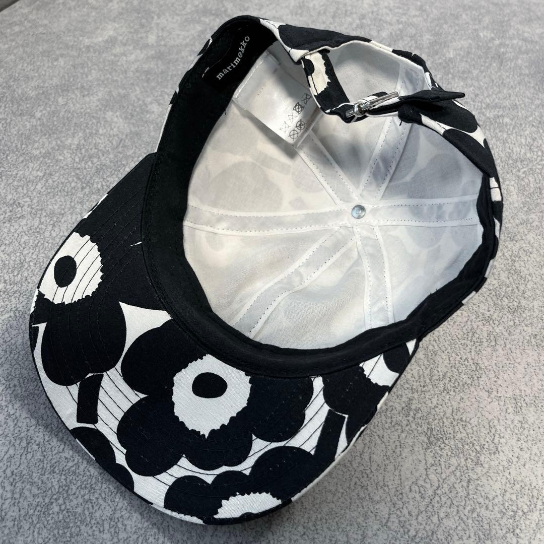 マリメッコ キャップ 白×黒 57 cm Marimekko Unikko - メルカリ