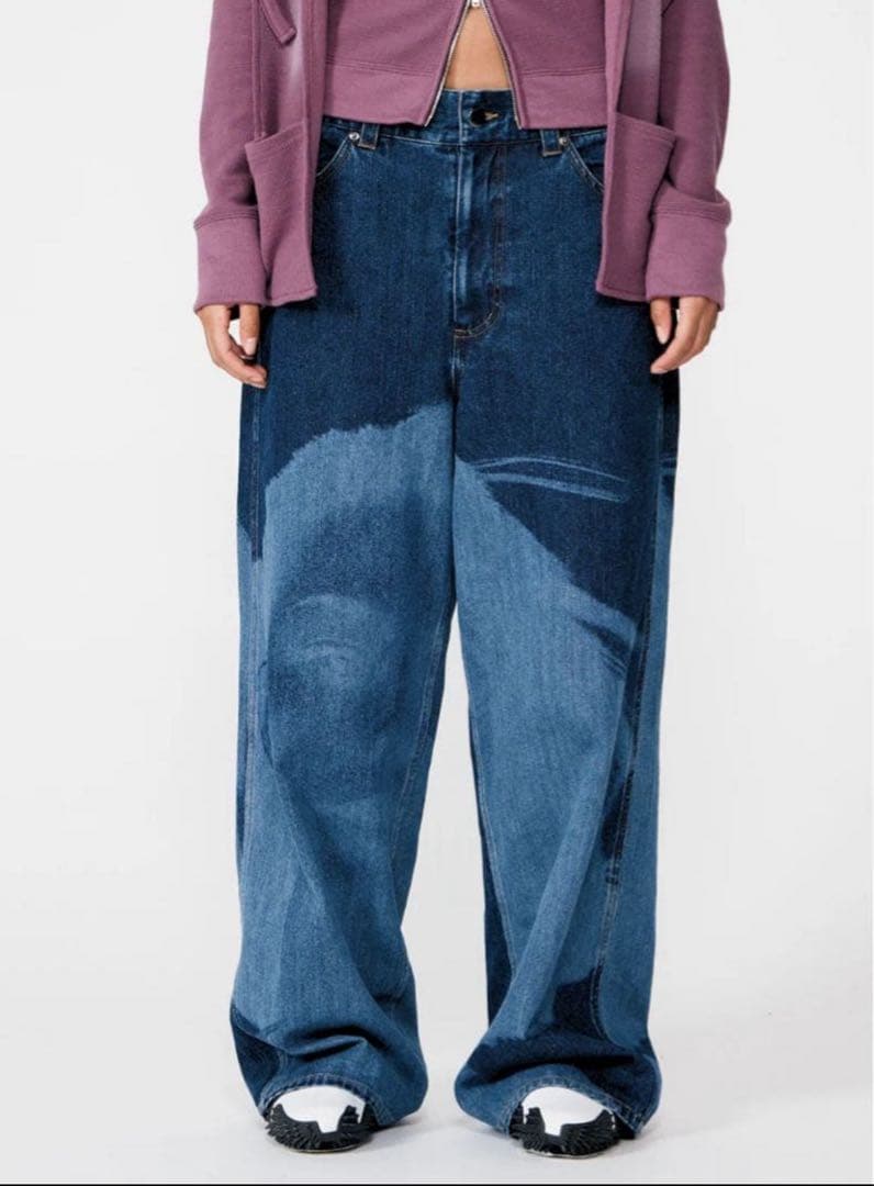 パンツ BEEDENFACE PRINT WIDE STRAIGHT PANTS