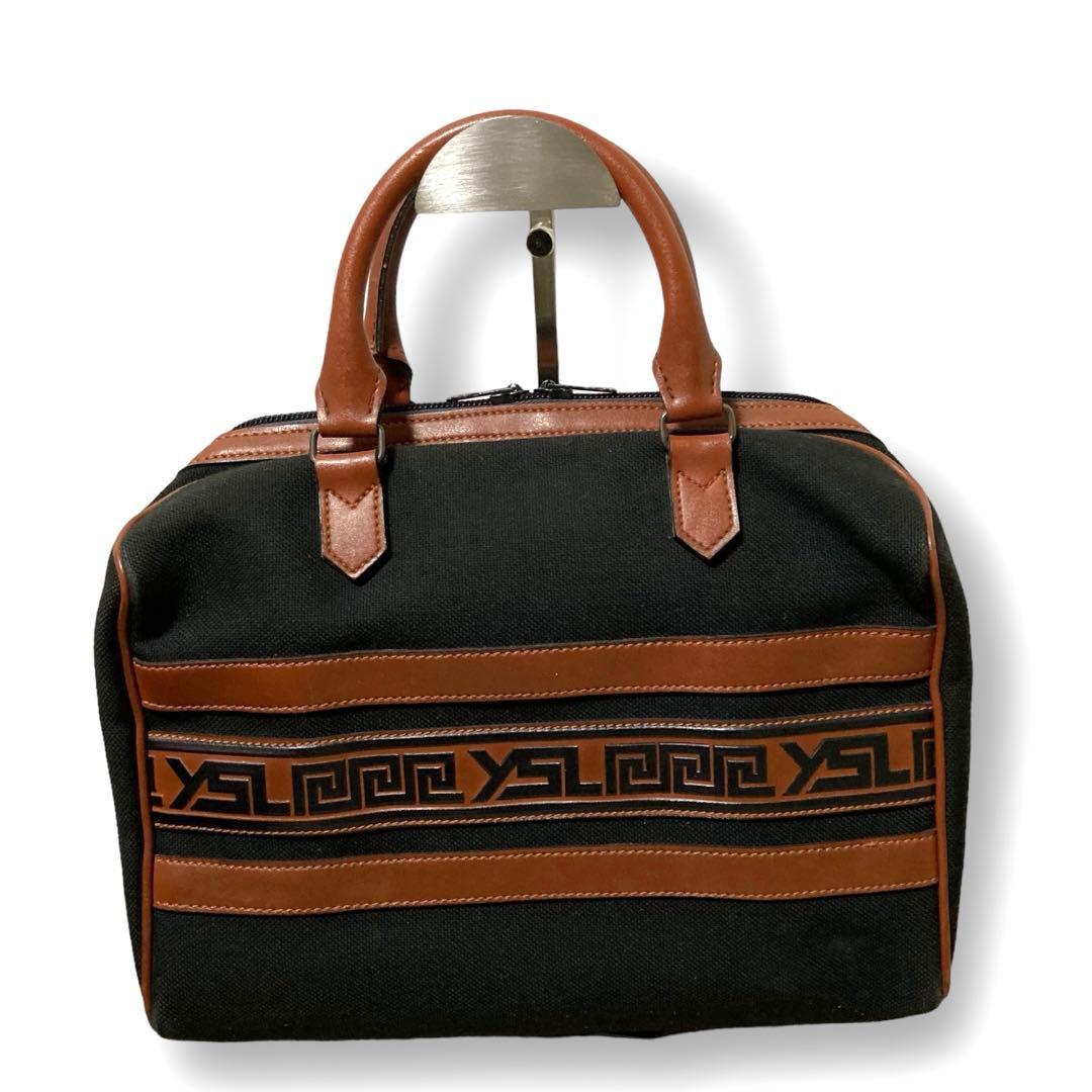 ヴィンテージ イヴサンローラン ミニボストンハンドバッグ エスニック