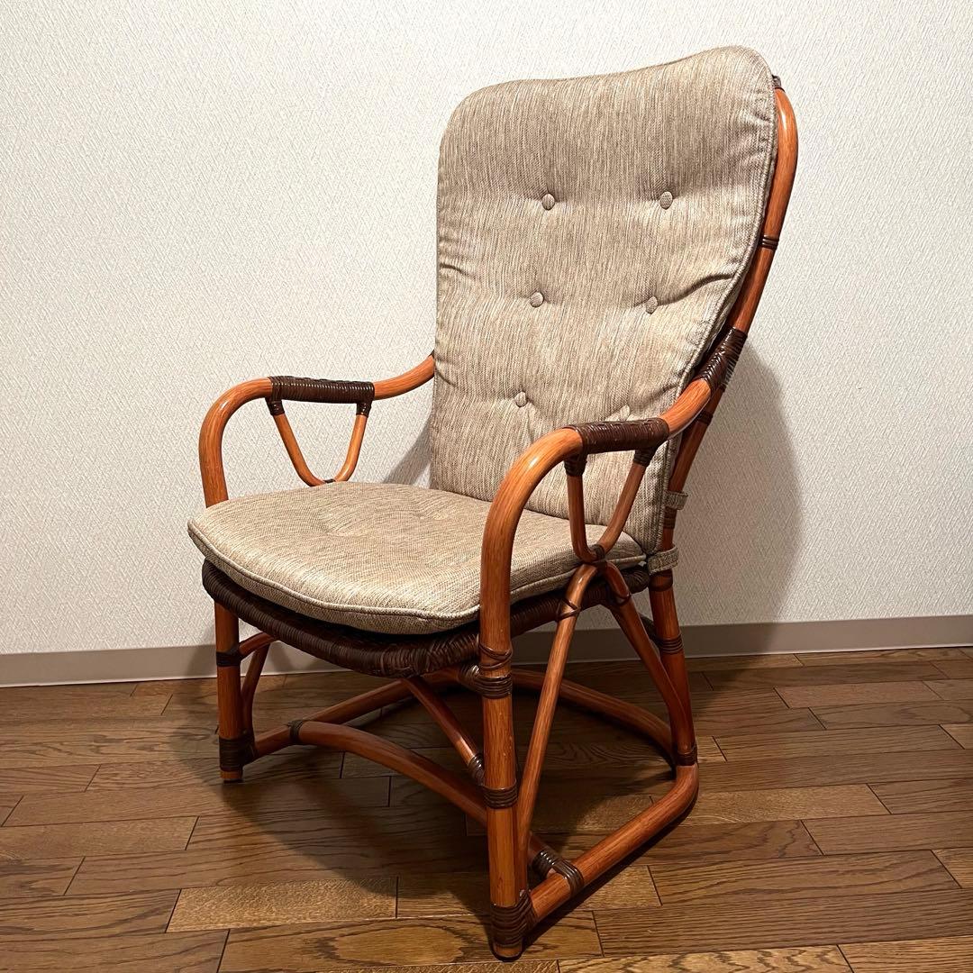 kazama カザマ アコルデアームチェア ラタン チェア ハイバック 椅子 籐