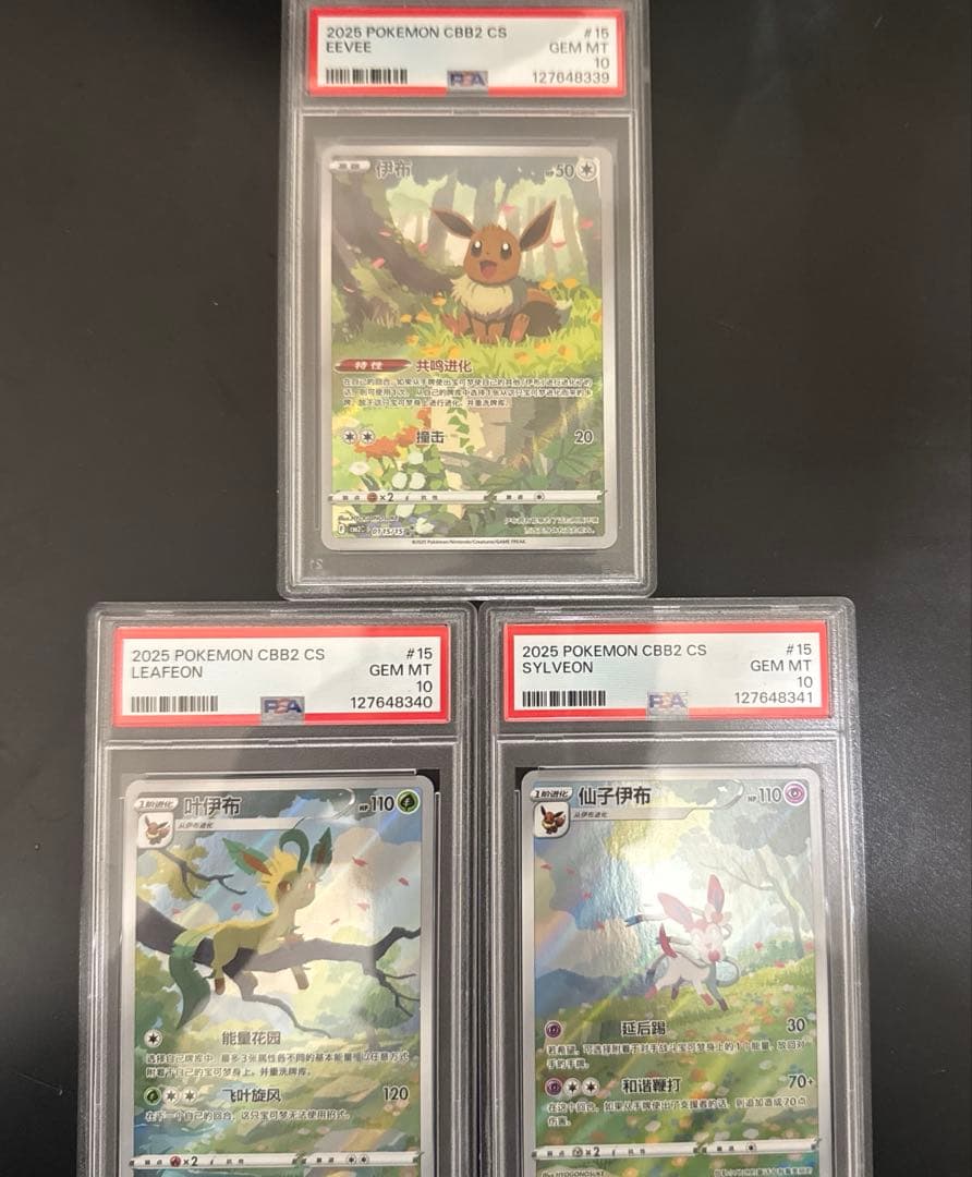 M*I様 PSA10 連番　中国版　リーフィア　ニンフィア　イーブイ