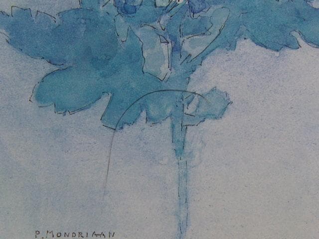 ピート・モンドリアン、『青い菊』、希少画集画、状態良好 - メルカリ