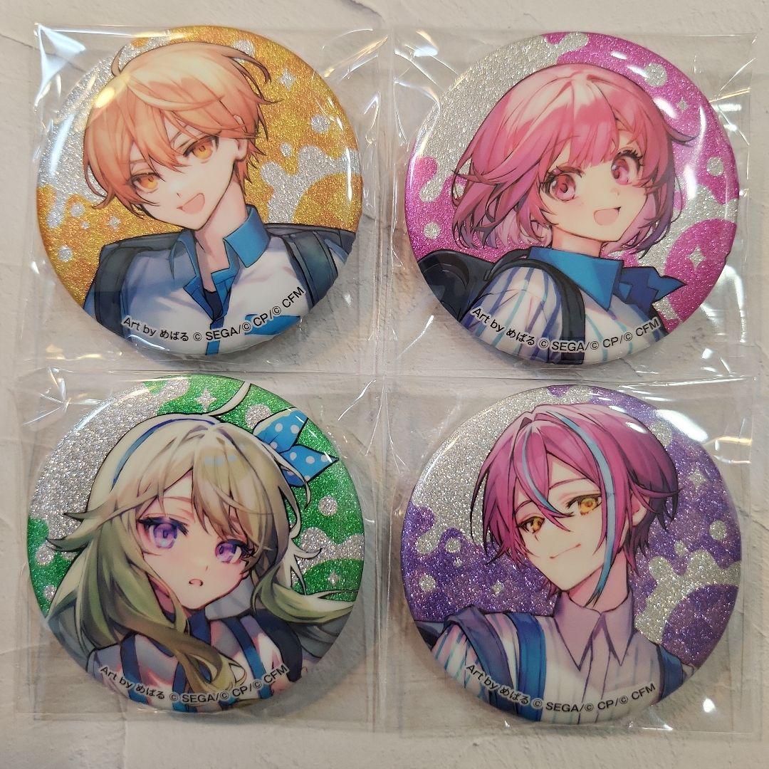 プロセカ 司/えむ/寧々/類 ローソン限定 グリッター缶バッジ グリ缶