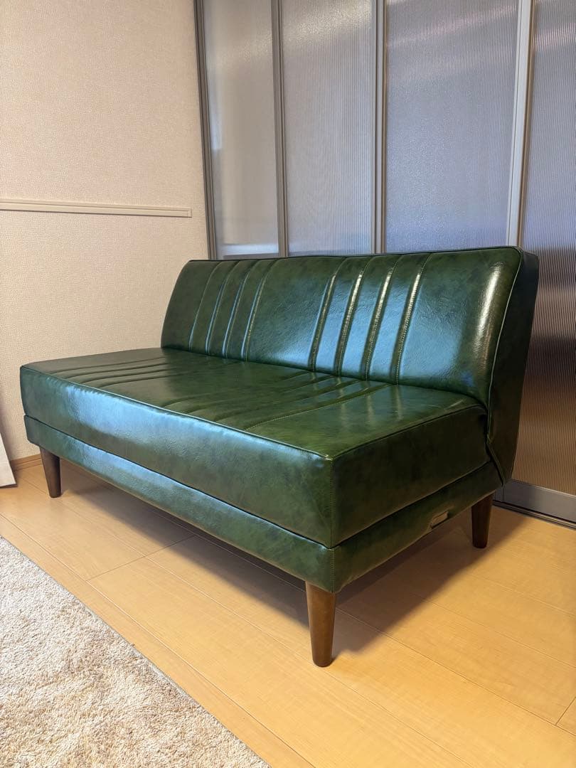 【Rinrin】niko and... グリーンソファ 約幅120cm