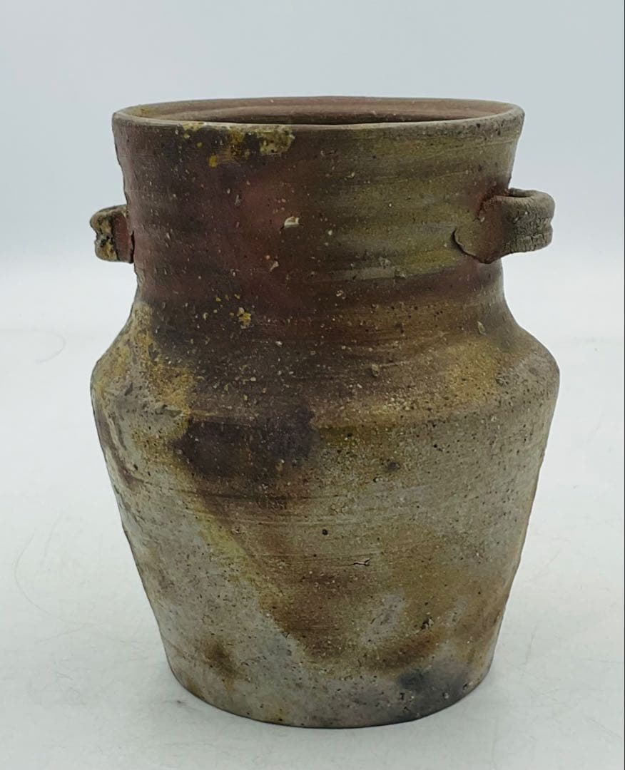 147】◉岡山県重要無形文化財・金重道明先生 備前焼掛花入 桐箱