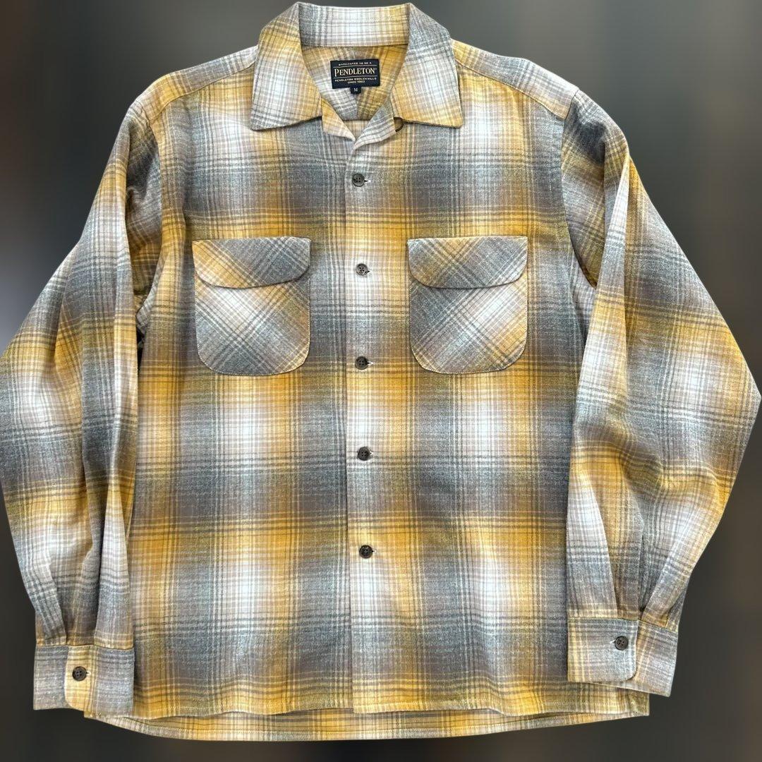 ペンドルトン　グレー　ベージュ　イエロー　ホワイト　ボードシャツ　オープンカラー EDIFICE｜PENDLETON(ペンドルトン) 別注 ボード シャツ | Rakuten