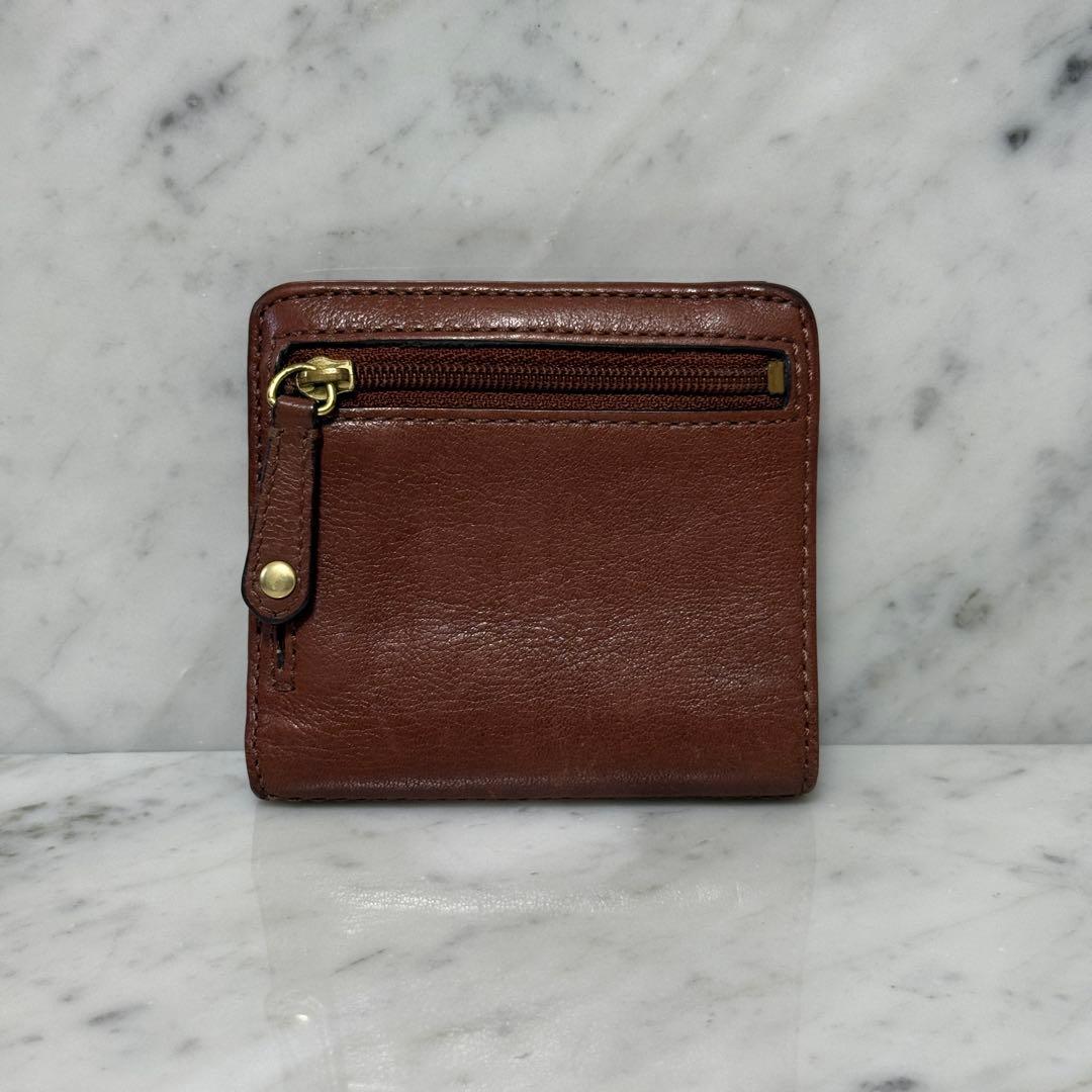 90s OLD COACH オールドコーチ 二つ折り財布 ブラウン 本革 金 - メルカリ
