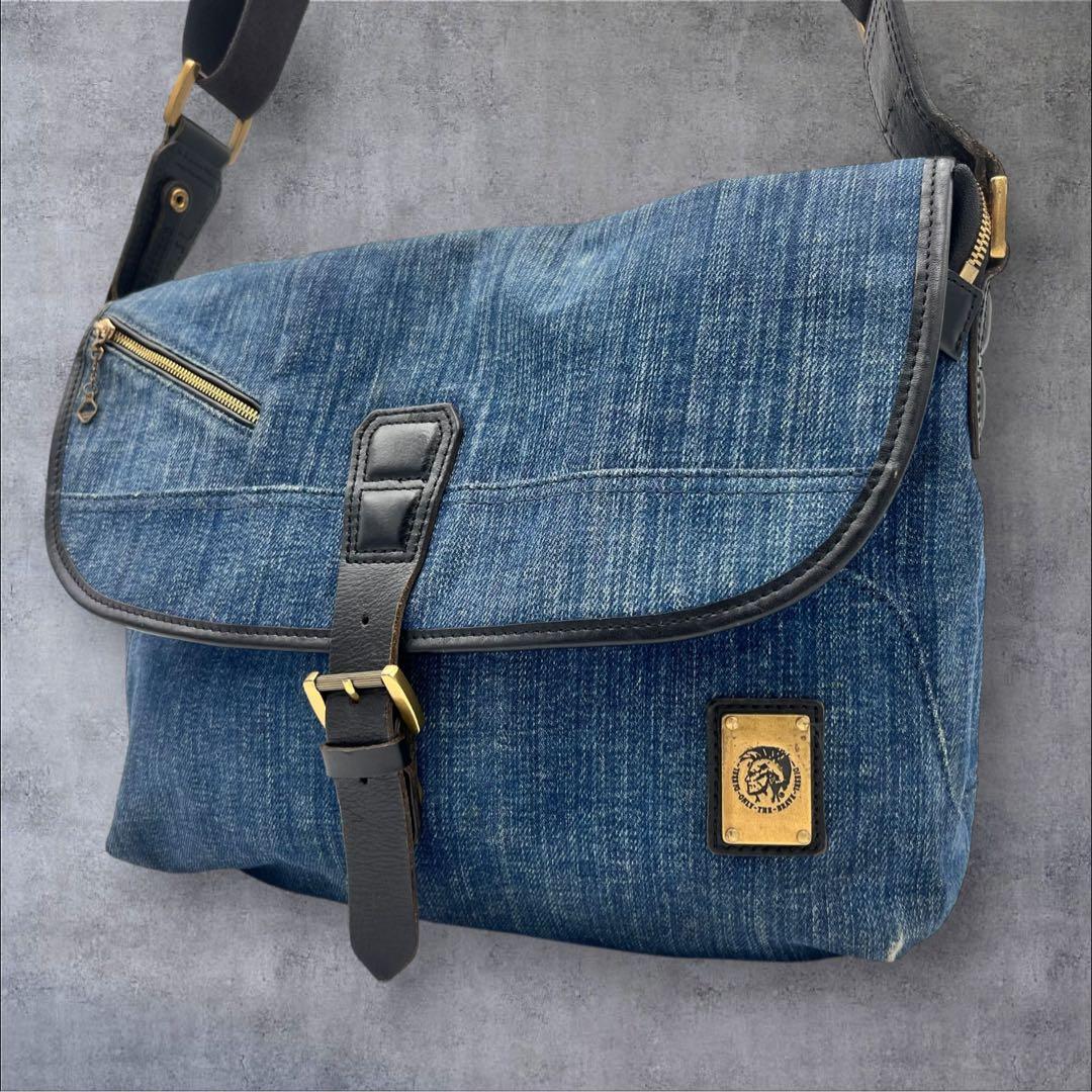 【希少】DIESEL デニム ショルダーバッグ メッセンジャーバッグ