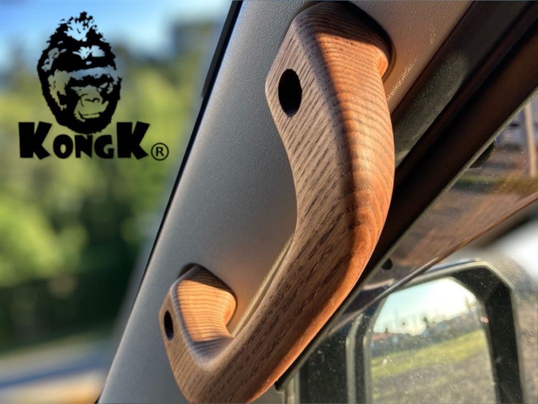 コングK ハイエース用　Aピラー用アシストグリップセット(2本)タモ材オイル仕上