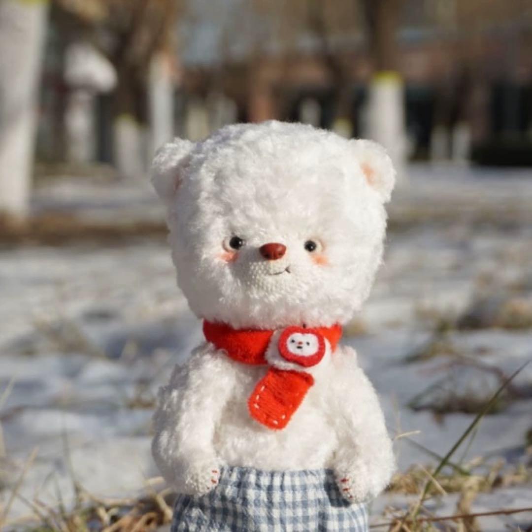 ドヤ顔のしろくまさん ぬいぐるみ ハンドメイド 海外作家様 テディベア 熊