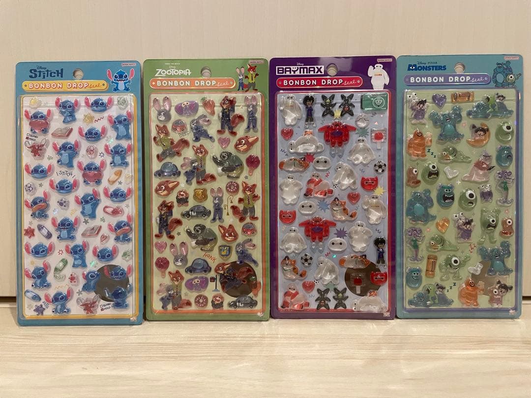 【正規品】ボンボンドロップシール　ディズニー　4セット