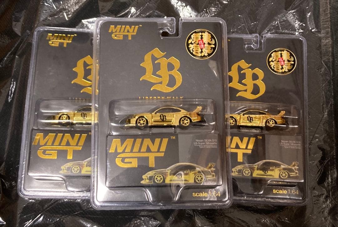 3台セット！MINI GT リバティーウォーク 日産 S15 原宿限定 MINI GT 1/64 (ダイキャスト製) Nissan シルビア(S15) LB-Super