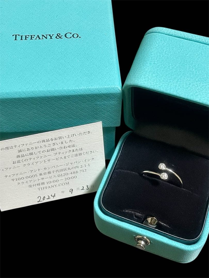 Tiffany & Co. ティファニー ダイヤモンド フープ リング 8号 TIFFANY&Co.（ティファニー） ノット リング 指輪 8号 18金 K18ピンク