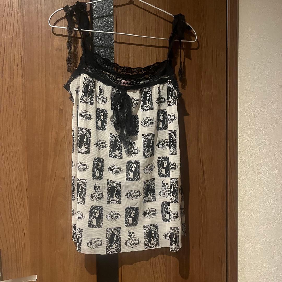 HYSTERIC Glamour プリントパワーネットレースキャミソール