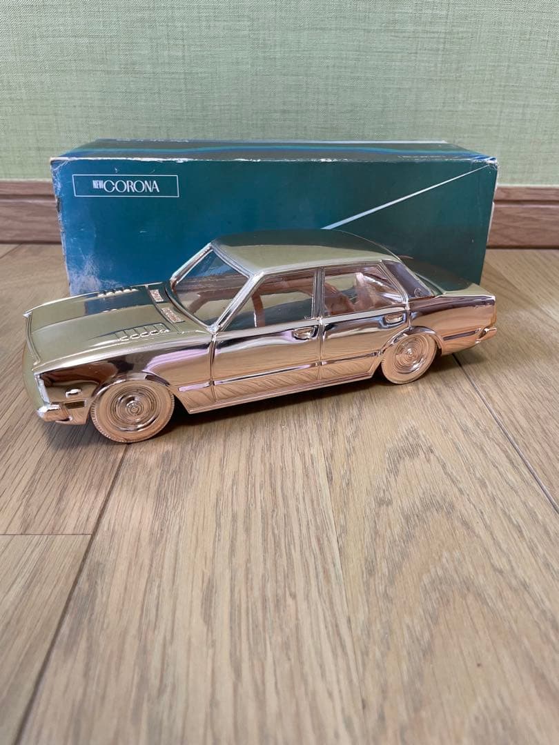 美品トヨタ コロナ メタル製 ゴールド シガレットケース ノベルティ