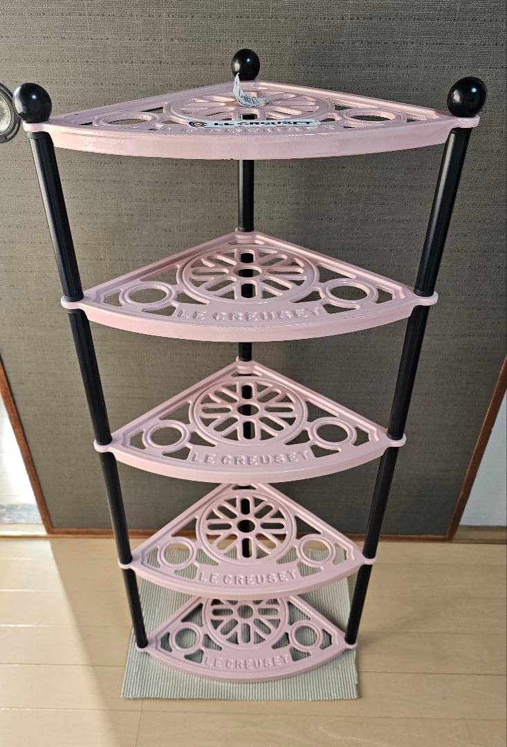 ルクルーゼ ポットスタンド シフォンピンク 5段 LE CREUSET