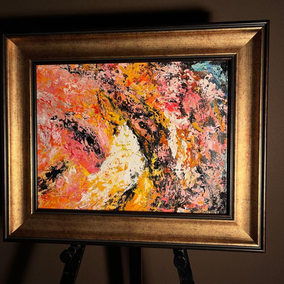 手書き作品 ウォールアート 額付 絵画 インテリア 油彩画