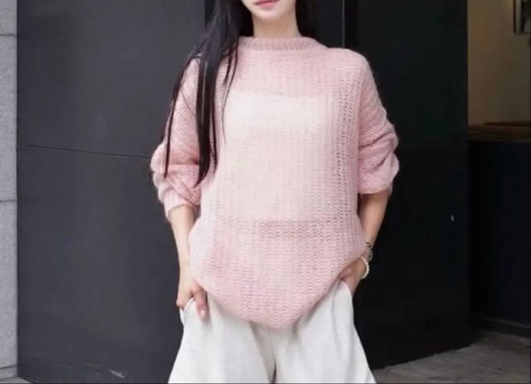 Sea Room lynn モヘヤウールシアールーズニット Sweatlikeルーズニットプルオーバー