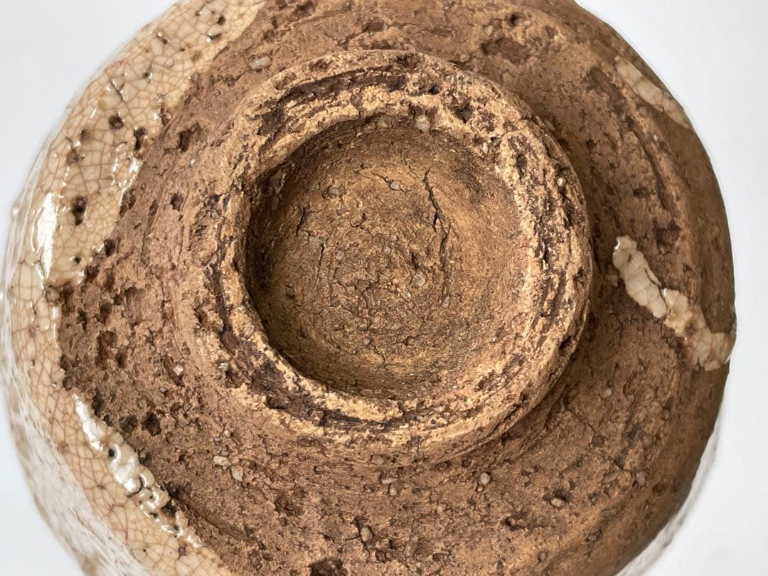 骨董 アンティーク 古萩 萩焼茶碗 久田宗也書付 銘閑庭 書付箱 共