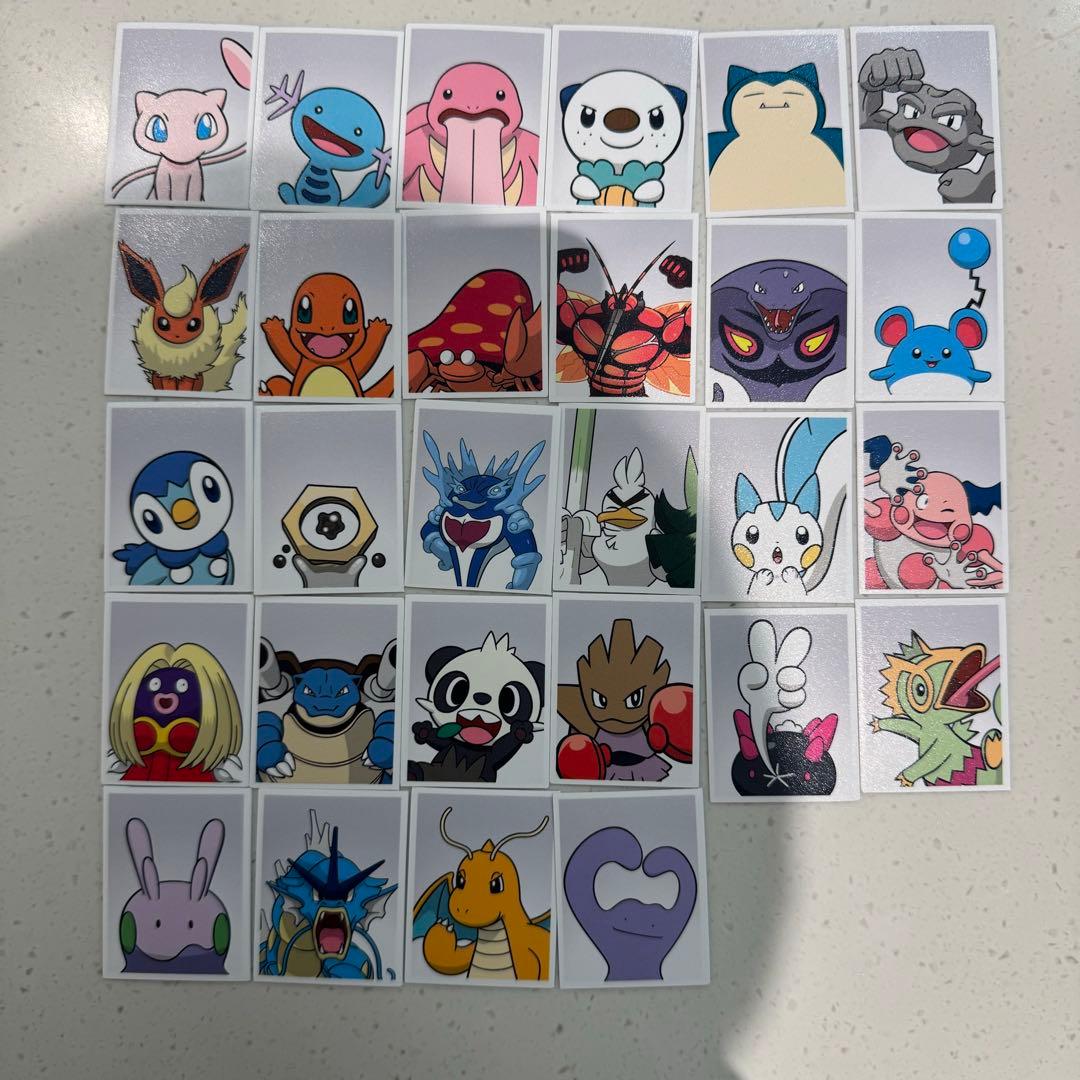 韓国限定】ポケモン 証明写真シール 28枚セット 全100種 pokemon