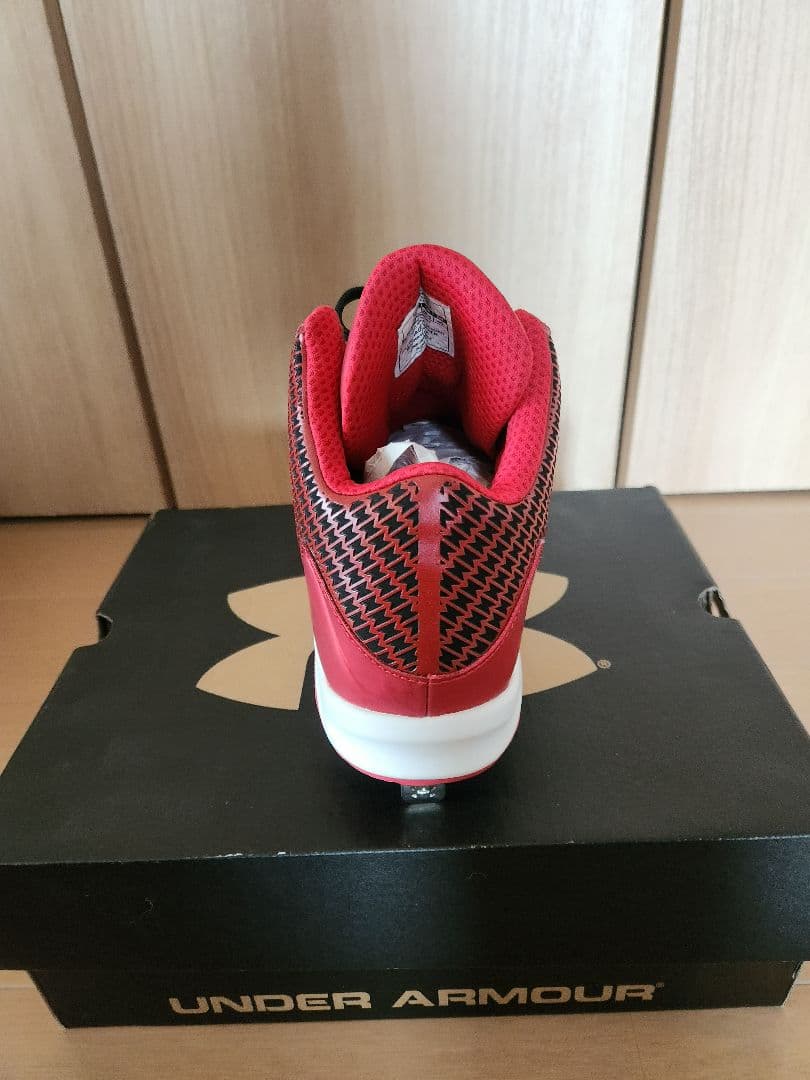 アンダーアーマー スパイク 黒/赤 YARD MID 🎂 ST 野球