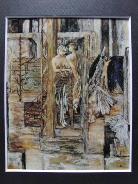 山内　穎吾 、婚礼、希少な高級画集より、新品高級額装付、状態良好