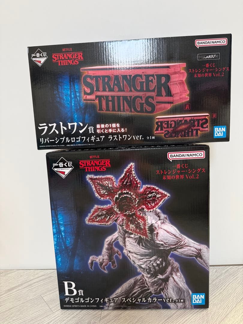 一番くじストレンジャー・シングス デモゴルゴン フィギュア・ロゴフィギュアセット