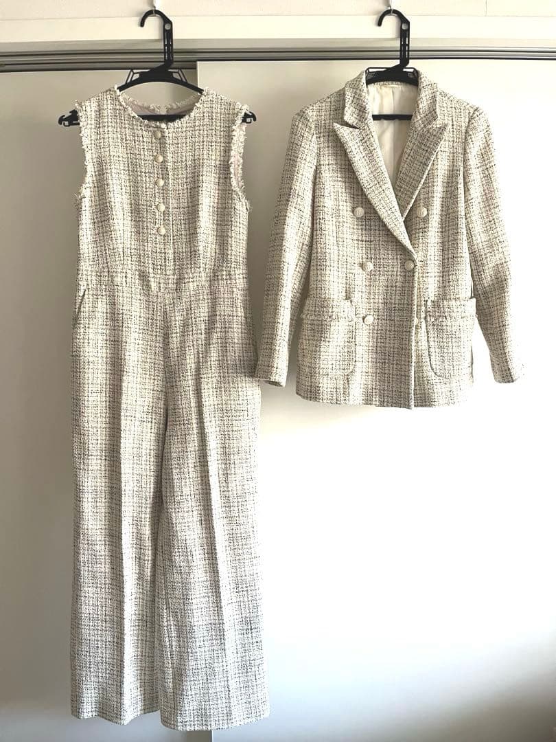 ★12/25まで★【ANAYI】ツイードジャンプスーツ・パンツスーツ（36）