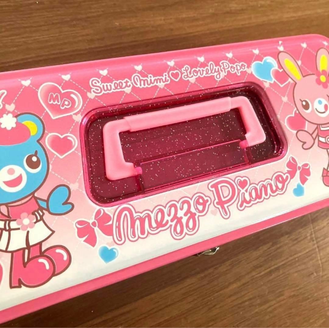 未使用品 平成 レトロ メゾピアノ ミミポポ 3段 缶ペン カンペン