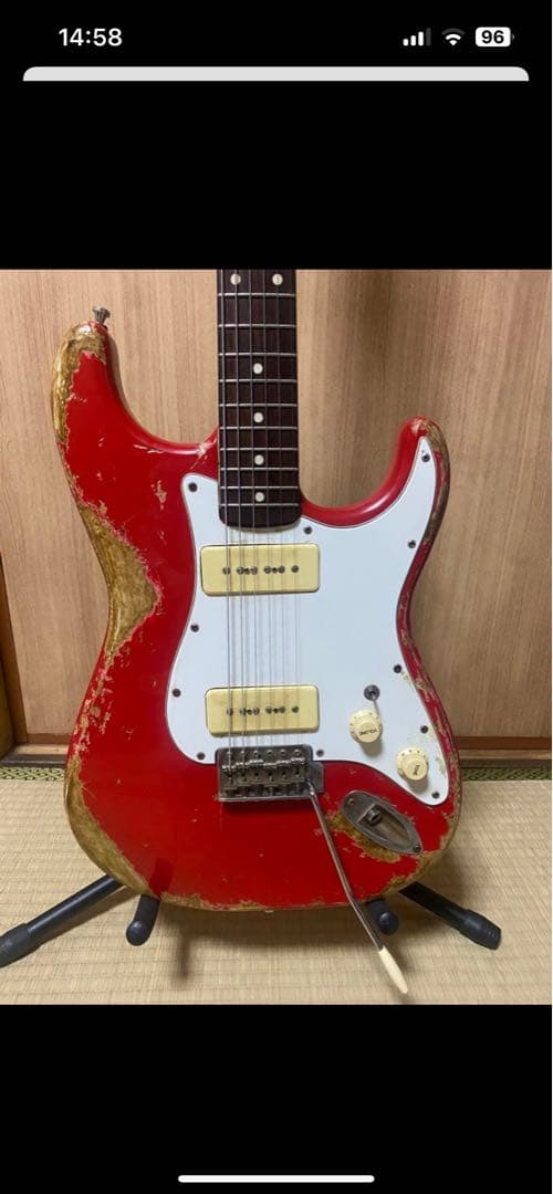 P90ストラトキャスター　コンポーネント★ Fender Custom Shop 1960 Dual P90 Stratocaster Heavey Relic Black