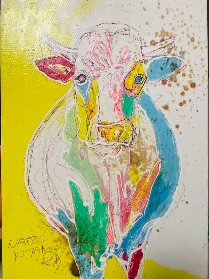 【原画／肉筆】北村直登「業界の罠にはまっていってる 牛」